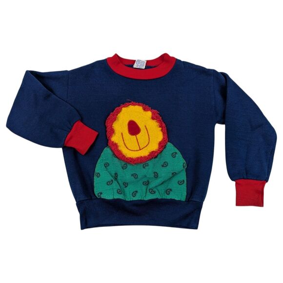 Ruth Scharf Lion with no Eyes Sweater Size - 4T RARE!! *READ - Picture 2 of 11